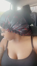 Load and play video in Gallery viewer, BLACK OG SILK REVERSIBLE BONNETS
