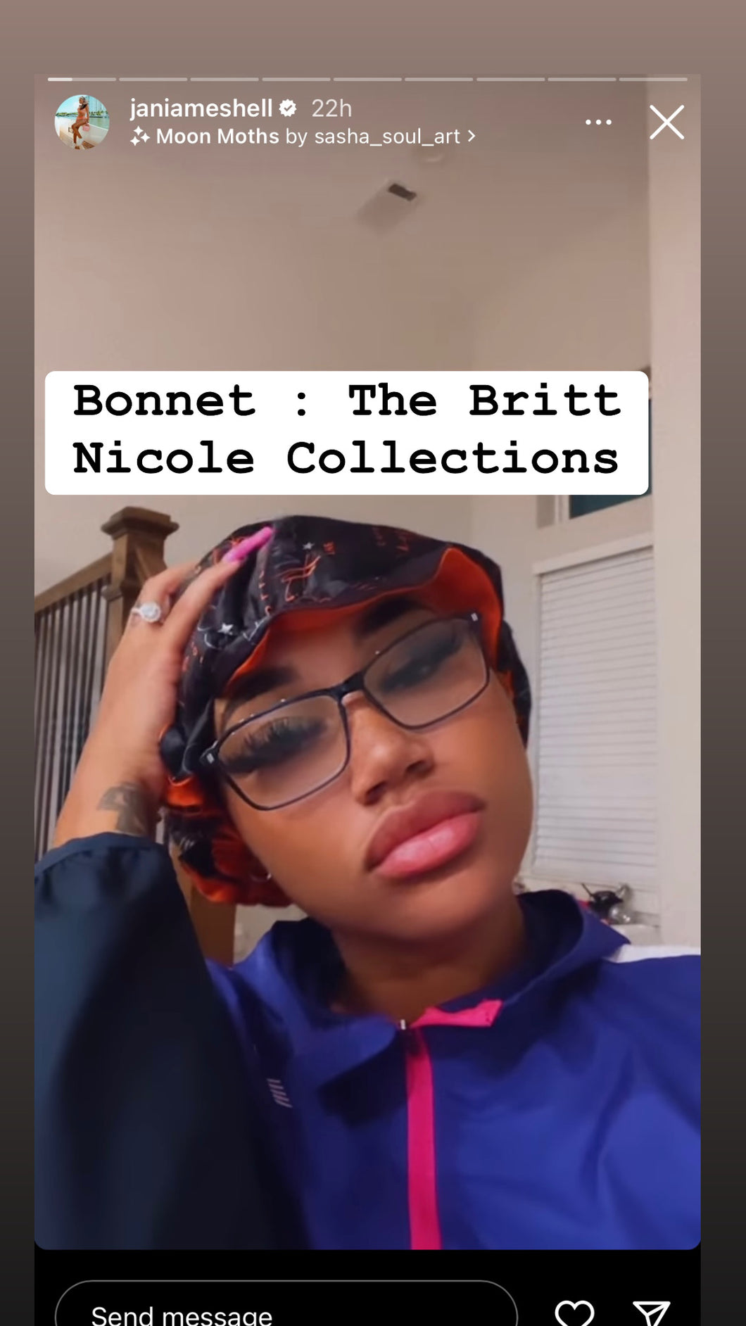 BLACK OG SILK REVERSIBLE BONNETS
